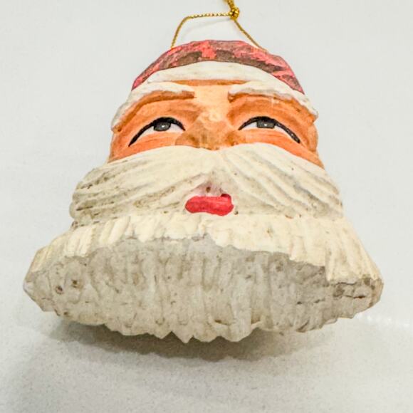 Vintage Rustic Folk Art Santa Christmas Tree Ornament, Holiday Decor, 3.75”H - Picture 5 of 5